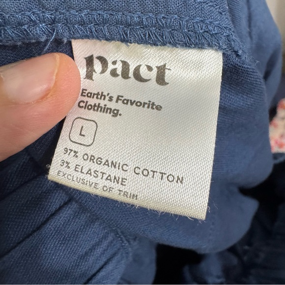Pact organic women’s navy capri drawstring large - Picture 7 of 8